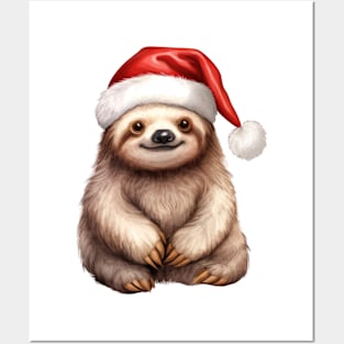 Christmas Sloth Posters and Art